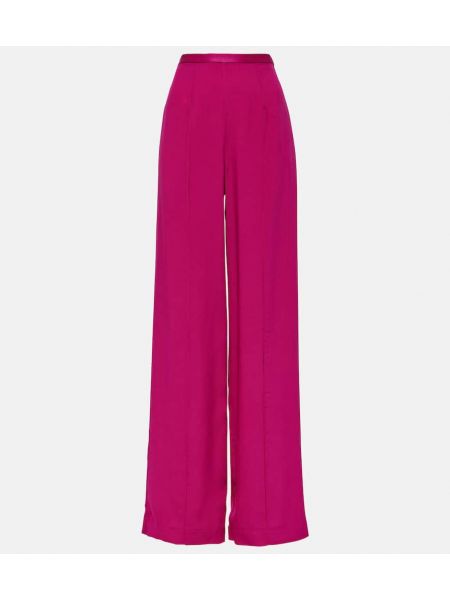 Pantaloni a vita alta Taller Marmo rosa