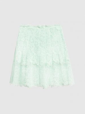 Кружевная юбка мини Ermanno Scervino зеленая
