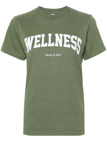 Bavlněné tričko Sporty & Rich zelené