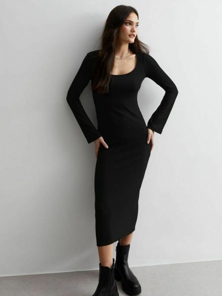 Трикотажное платье SCOOP NECK New Look, black
