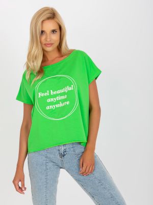Bluzka asymetryczna Fashionhunters - Zielony