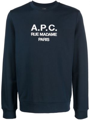 Brodert sweatshirt A.p.c. blå