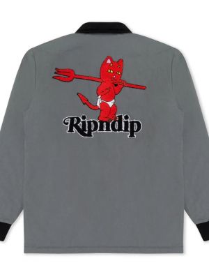Пуховая джинсовая куртка на пуговицах Ripndip
