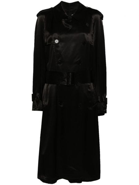 Satynowa sukienka midi Balenciaga czarna