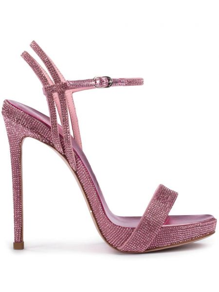 Kristallidega sandaalid Le Silla roosa