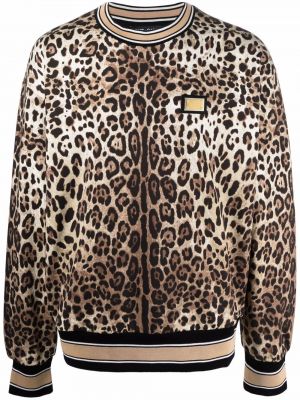 Sudadera leopardo Dolce & Gabbana marrón