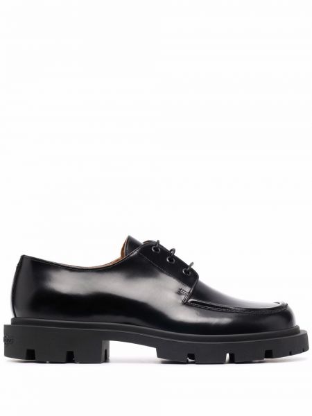 Обувки в стил дерби с връзки с дантела Maison Margiela черно