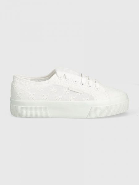 Sneakersy w kwiatki Superga białe