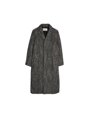 Твидовое пальто из альпаки Dries Van Noten черный
