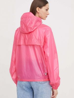 Rövid kabát Tommy Jeans rózsaszín
