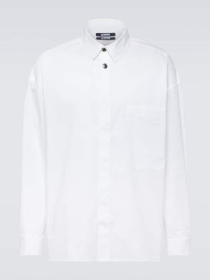 Βαμβακερό πουκάμισο Jacquemus λευκό