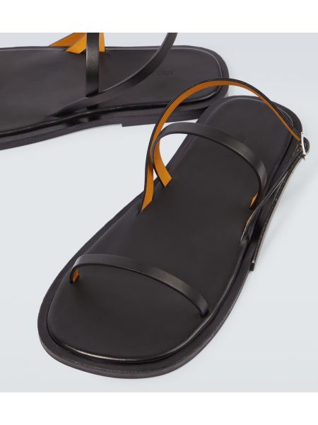 Kožené sandále Auralee čierna
