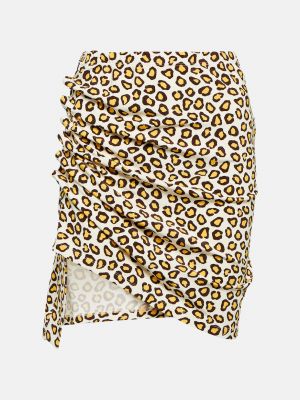 Леопардовая юбка мини с принтом из джерси Paco Rabanne