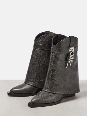 Ankle boots skórzane Givenchy czarne