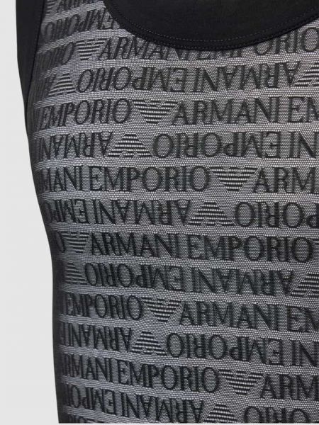 Piżama Emporio Armani czarna