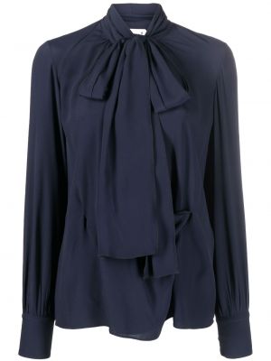 Bluza z lokom z draperijo N°21 modra