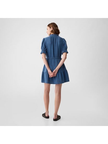 Mušelínové mini šaty Gap modré
