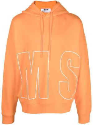 Trykt hettegenser Msgm oransje