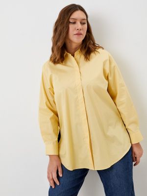 Рубашка с длинным рукавом Ostin, желтая