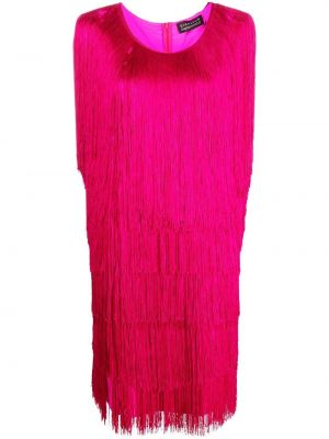 Ermeløs frynser dress Gianluca Capannolo rosa