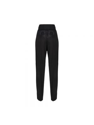 Pantalones chinos con botones de seda de terciopelo‏‏‎ Maison Margiela negro
