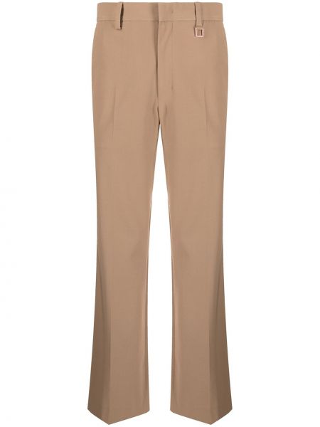 Pantalones rectos con hebilla Wooyoungmi marrón