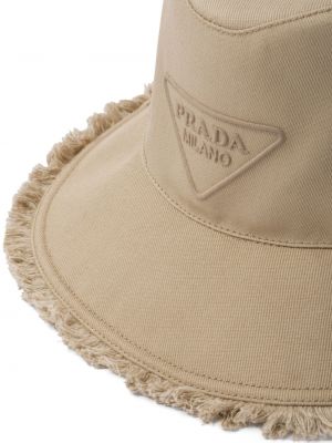 Siuvinėtas kepurė Prada chaki