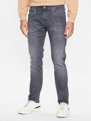 Priliehavé džínsy s rovným strihom Pepe Jeans sivá