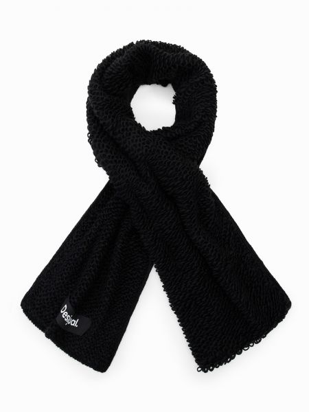 Однотонный шарф Desigual черный