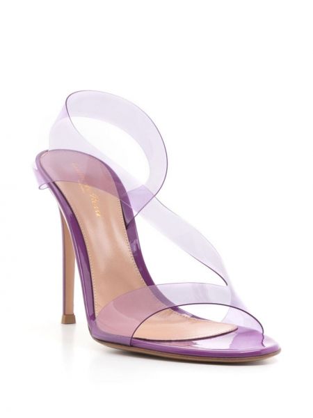 Skaidrios sandalai Gianvito Rossi violetinė
