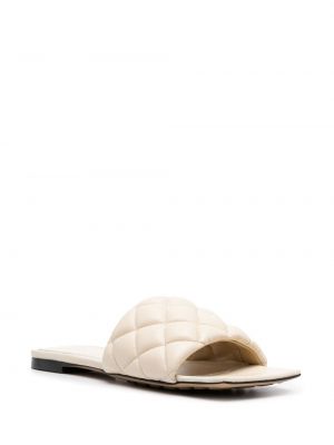 Prošívané sandály Bottega Veneta bílé