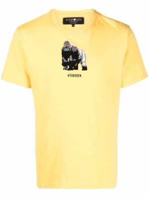 Camiseta con estampado Hydrogen amarillo
