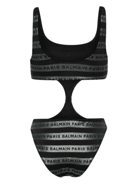Pruhované plavky Balmain černé