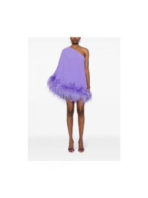 Vestido con plumas de plumas The New Arrivals Ilkyaz Ozel violeta