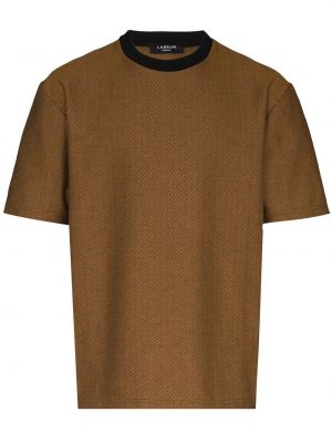 Camiseta de espiga Labrum London marrón