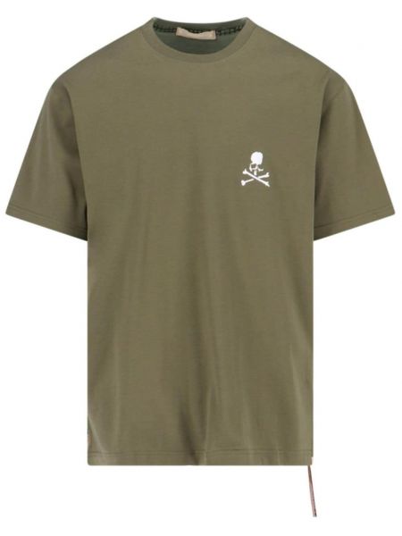 Kokvilnas t-krekls ar apdruku Mastermind World zaļš