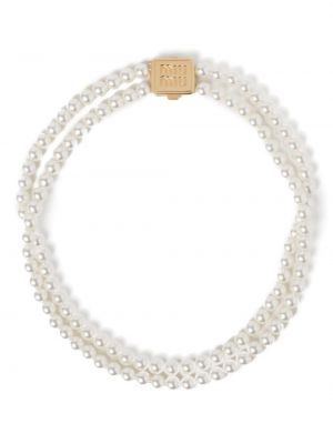 Ogrlica z perlami Miu Miu