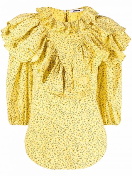 Blusa de flores con estampado Vivetta amarillo