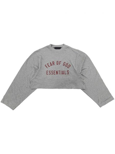 Baskılı sweatshirt Fear Of God Essentials gri