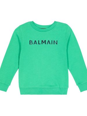 Jersey puuvilla huppari tytöille Balmain Kids vihreä