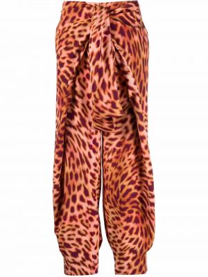 Leopard trykt bukse Stella Mccartney rosa