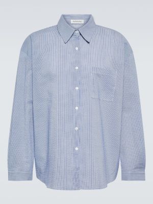 Bavlnená košeľa The Frankie Shop modrá