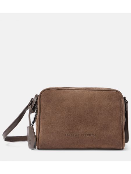 Semsket skinn mini bag Brunello Cucinelli brun