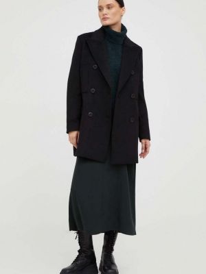 Płaszcz wełniany Bruuns Bazaar czarny