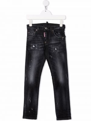 Slank skinny jeans for jenter Dsquared2 Kids svart