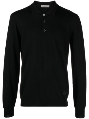 Vilnonis polo marškinėliai Corneliani juoda