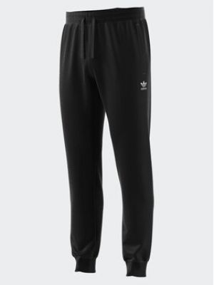Slim fit priliehavé teplákové nohavice Adidas čierna