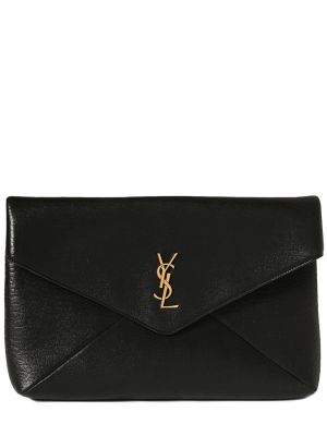 Кожени кожени чанта тип „портмоне“ Saint Laurent черно