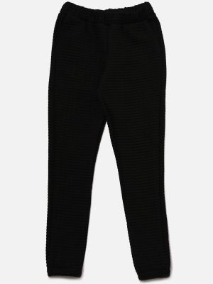 Prošívané pletené sportovní kalhoty Trendyol černé