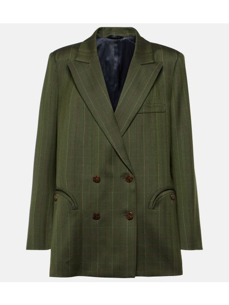 Зеленый шелковый шерстяной пиджак Blazé Milano